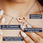 Interlocking Heart Pendant Necklace