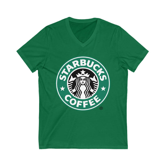 Starbuck's Logo Short Sleeve V-Neck Tee
