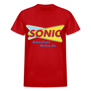 Sonic Drive In Gildan Ultra Cotton Adult T-Shirt - red