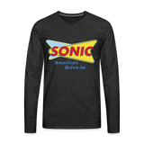 Sonic Drive In Long Sleeve T Shirt - charcoal grey