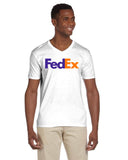 Fedex Logo Gildan V neck T-Shirt