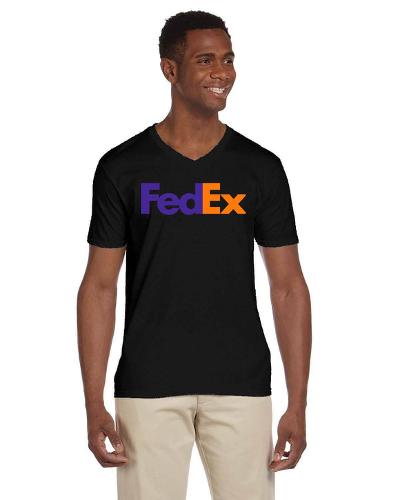 Fedex Logo Gildan V neck T-Shirt