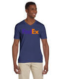 Fedex Logo Gildan V neck T-Shirt