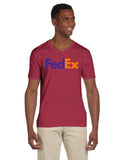 Fedex Logo Gildan V neck T-Shirt
