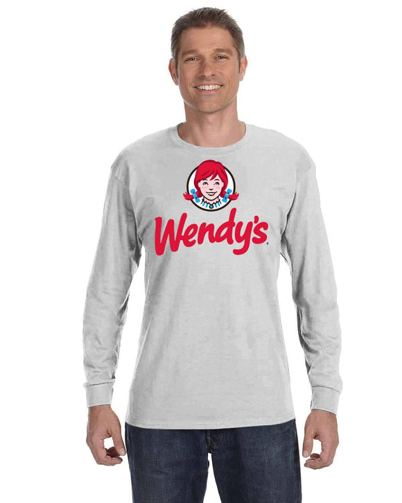 Wendy's logo long sleeve shirts
