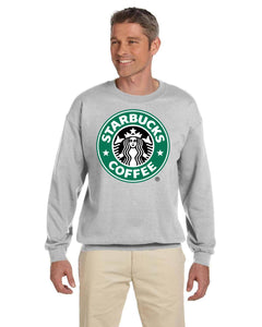 Starbuck's Logo Gildan Crewneck Sweatshirts