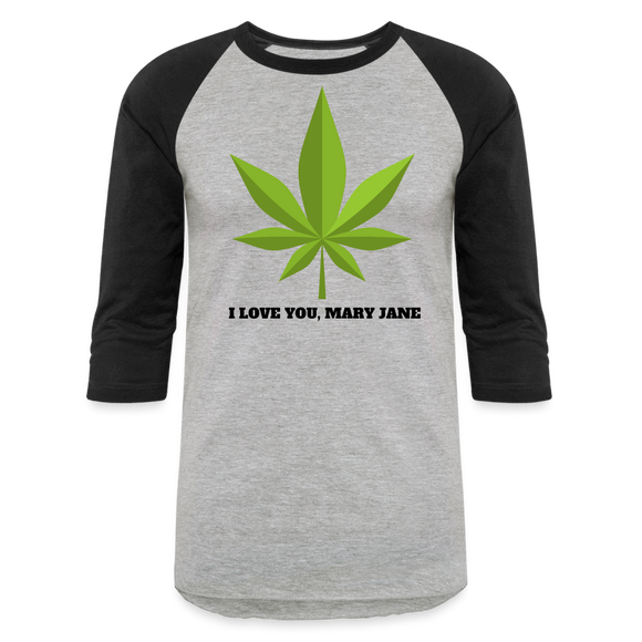 Weed Lovers 3/4 Sleeve T-Shirt - heather gray/black
