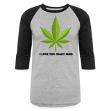 Weed Lovers 3/4 Sleeve T-Shirt - heather gray/black