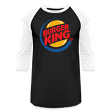Burker King's Logo 3/4 Sleeve T-Shirts - black/white