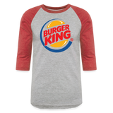 Burker King's Logo 3/4 Sleeve T-Shirts - heather gray/red