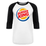 Burker King's Logo 3/4 Sleeve T-Shirts - white/black