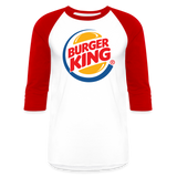 Burker King's Logo 3/4 Sleeve T-Shirts - white/red