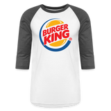 Burker King's Logo 3/4 Sleeve T-Shirts - white/charcoal