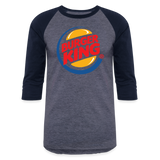 Burker King's Logo 3/4 Sleeve T-Shirts - heather blue/navy