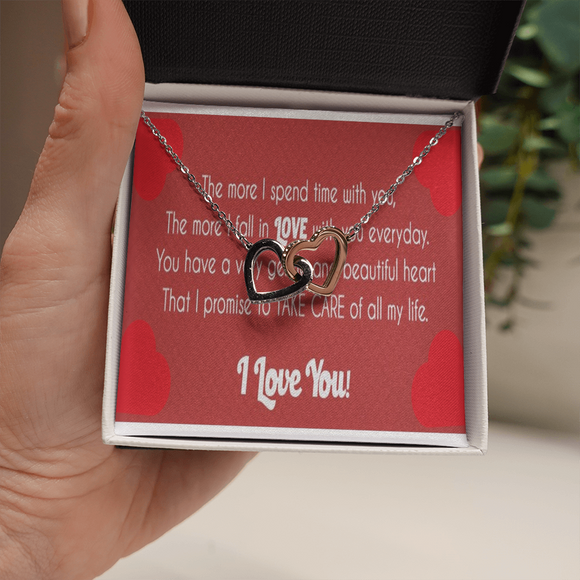 Interlocking Heart Pendant Necklace