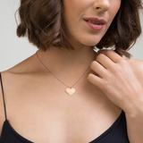 Custom Name Engraved Silver Heart Necklace