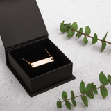 Custom Name Engraved Silver Bar Chain Necklace