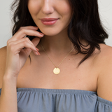 Custom Name Engraved Silver Disc Necklace