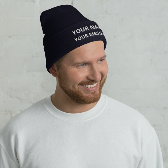 Custom name Cuffed Beanie