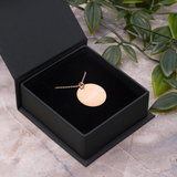 Custom Name Engraved Silver Disc Necklace