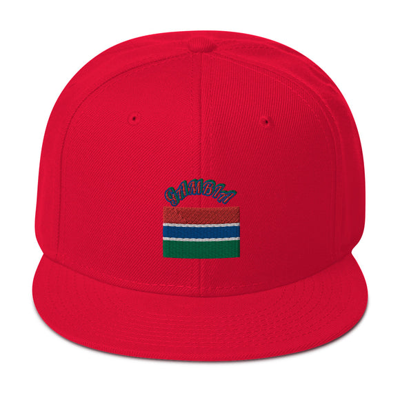 Gambian Flag Snapback Hat