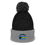 Bahamas Flag Pom-Pom Beanie