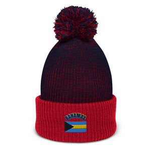 Bahamas Flag Pom-Pom Beanie