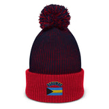 Bahamas Flag Pom-Pom Beanie