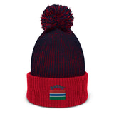 Gambia Flag Pom-Pom Beanie