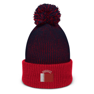 Bahrain Flag Pom-Pom Beanie