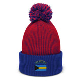 Bahamas Flag Pom-Pom Beanie