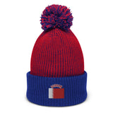 Bahrain Flag Pom-Pom Beanie