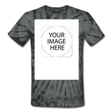 Custom Image Unisex Tie Dye T-Shirt - spider black