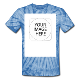 Custom Image Unisex Tie Dye T-Shirt - spider baby blue