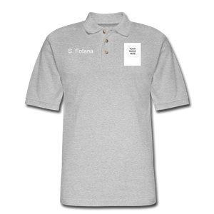 Customize Men's Pique Polo Shirt - black