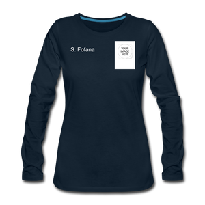 Customize Women's Premium Long Sleeve T-Shirt - deep navy