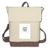 Customize Canvas Backpack - ivory/brown