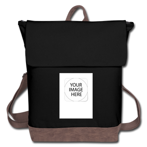 Customize Canvas Backpack - black/brown