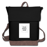 Customize Canvas Backpack - black/brown