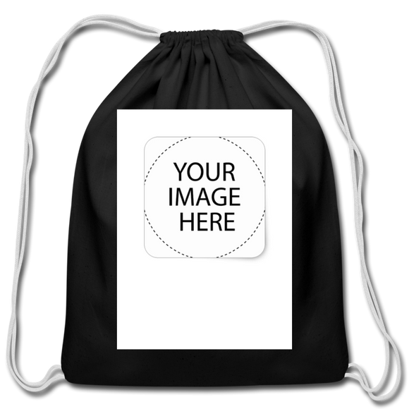 Customize Cotton Drawstring Bag - black