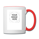 Customize Contrast Coffee Mug - white/red