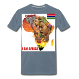 I Am Africa Men's Premium Custom T-Shirts T-Shirts - steel blue