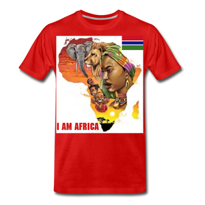 I Am Africa Men's Premium Custom T-Shirts T-Shirts - red