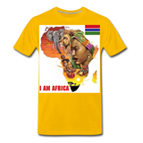 I Am Africa Men's Premium Custom T-Shirts T-Shirts - sun yellow