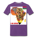 I Am Africa Men's Premium Custom T-Shirts T-Shirts - purple