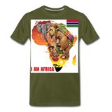 I Am Africa Men's Premium Custom T-Shirts T-Shirts - olive green