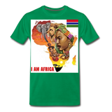 I Am Africa Men's Premium Custom T-Shirts T-Shirts - kelly green