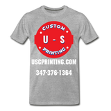 U.S Custom Printing Men's Premium T-Shirt - heather gray