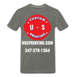 U.S Custom Printing Men's Premium T-Shirt - asphalt gray