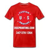 U.S Custom Printing Men's Premium T-Shirt - red